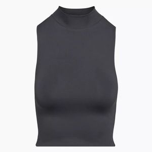 Aritzia Contour Mockneck Tank, Black, Size M